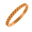 Fashion Gold Titanium Steel Chain Ring Pendant Necklace Earrings Ring Bracelet 5-piece Set