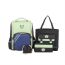 Fashion Black Oxford Cloth Large-capacity Backpack Pencil Case Shoulder Storage Bag Four-piece Set