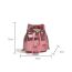 Fashion Pink Sequin Drawstring Crossbody Bag
