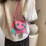 Fashion Pink Smiley Face Contrast Color Children's Crossbody Bag