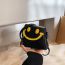 Fashion Black Smiley Face Contrast Color Children's Crossbody Bag