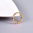 Fashion #golden-maihui Ring Titanium Steel Geometric Wheat Ear Ring