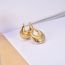 Fashion Silver Titanium Steel Gold-plated Threaded Earrings