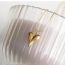 Fashion Gold - One Pendant Titanium Steel Gold-plated Three-dimensional Love Pendant