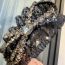 Fashion Sequined Lace Headband Sparkling Diamond Bow Fish Scale Mesh Wide-brimmed Headband