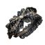 Fashion Sequined Lace Headband Sparkling Diamond Bow Fish Scale Mesh Wide-brimmed Headband