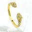 Fashion Gold Alloy Diamond Leopard Head Bracelet