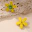 Fashion White Resin Flower Earrings