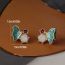 Fashion Color Geometric Pearl Butterfly Stud Earrings