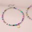 Fashion Color Colorful Rice Beads Beaded Shell Bracelet Anklet Set