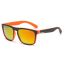 Fashion Black Orange Frame Orange Reflective Polarized C5 Pc Square Large Frame Sunglasses