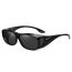 Fashion Bright Black Frame Blue Reflective C3 Pc Large Frame Sunglasses