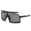 Fashion Black Frame Gray Film C1 Pc Integrated Large Frame Sunglasses