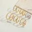 Fashion Chain Earrings (gold) Copper Diamond Geometric Chain Earrings