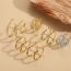 Fashion Chain Earrings (gold) Copper Diamond Geometric Chain Earrings