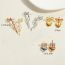 Fashion Bow Tie (gold) Copper Diamond Bow Earrings