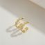 Fashion Double Sided Zircon (silver) Copper Inlaid Zirconium Geometric Earrings