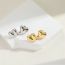 Fashion Love (silver) Gold-plated Copper Love Earrings