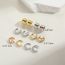 Fashion Multilayer (silver) Gold-plated Copper Curved Ear Clips