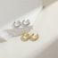 Fashion Full Of Zirconium (silver) Gold-plated Copper And Diamond-encrusted C-shaped Ear Clips