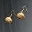 Fashion Gold Geometric Scalloped Shell Earrings