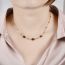 Fashion 5# Geometric Natural Stone Bead Chain Necklace