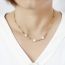 Fashion 7# Geometric Natural Stone Bead Chain Necklace