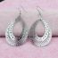Fashion Platinum Copper Hollow Carved Drop-shaped Earrings