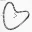 Fashion Stainless Steel Furnace Black Stainless Steel Geometric Chain Necklace