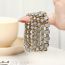 Fashion Stainless Steel + Gold 6mm Stainless Steel Geometric Mesh Beads Bracelet