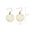 Fashion Real Gold Copper Geometric Hollow Earrings