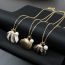 Fashion Gold Metal Shell Pearl Necklace
