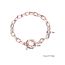 Fashion White King Copper Geometric Chain Rudder Bracelet
