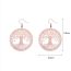 Fashion Electroplated Real Gold Copper Hollow Carved Round Earrings