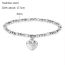 Fashion Stainless Steel Color Stainless Steel Beaded Love Bracelet