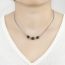 Fashion Stainless Steel + Furnace Black Stainless Steel Beaded Snake Bone Chain Necklace