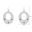 Fashion Gold+olive Green Diamond Copper Oval Hollow Earrings