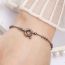 Fashion Rose Gold Copper Bead Chain Spring Buckle Bracelet