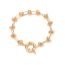 Fashion Rose Gold Copper Chain Spring Clasp Bracelet