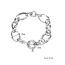 Fashion White King Copper Chain Spring Clasp Bracelet