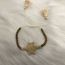 Fashion Gold Rice Beads Braided Star Tassel Bracelet