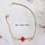 Fashion White Rice Beads Woven Five-pointed Star Bracelet