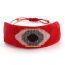 Fashion Red 2 Rice Beads Braided Eye Bracelet