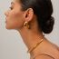 Fashion Gold Silver Stainless Steel C-shaped Earrings