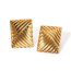 Fashion Gold Stainless Steel Geometric Square Earrings