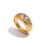 Fashion 8 Stainless Steel Zirconium Round Ring