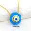 Fashion Spherical Small Eyes Copper Drip Oil Round Eye Necklace