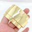 Fashion Gold Copper Glossy Double Layer Open Bracelet
