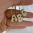 Fashion Q Gold-plated Copper Inlaid With Zirconium 26 Letter Necklace