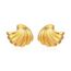 Fashion Gold Titanium Steel Geometric Shell Earrings